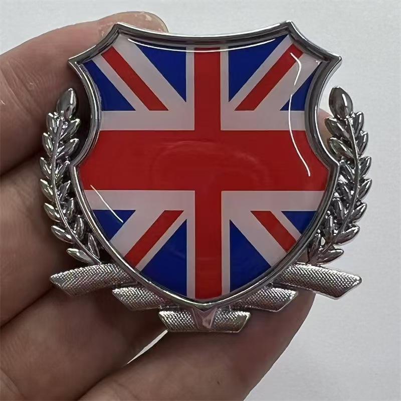 Metalowa Flaga Narodowa Samochodowa Naklejka Samochodowa Chiny Stany Zjednoczone Niemcy Francja Wielka Brytania Włochy Japonia Wietnam Korea Południowa Naklejka z Emblematem Bocznym