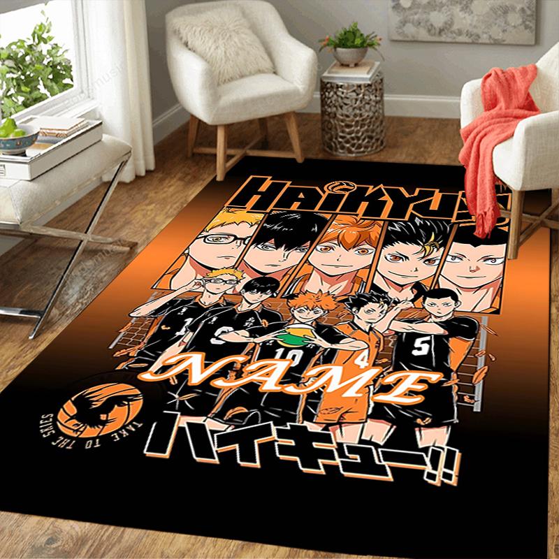 Custom 1Pc Haikyuu Team Spirit Rug Office Carpet Indoor Outdoor Entrance Doormat Nonslip Soft And Comfortable Living Room D291589
