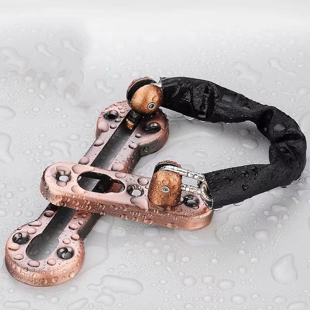 Dörrkedjelås, 3 mm extra tjockt 304 rostfritt stål Dörrvakt, Kraftigt dörrkedjelås för innerdörr (Svart)