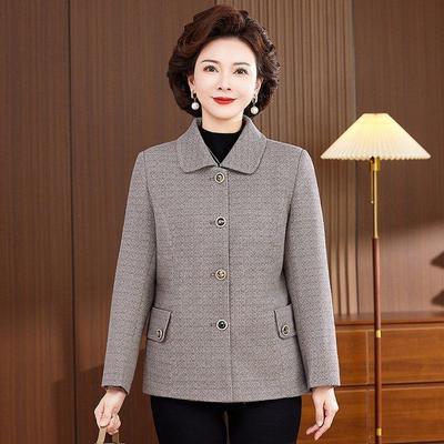 Chaqueta de longitud media Otoño 2025 para mujeres de mediana edad y mayores