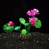for Fish Tank Decor Beautiful Plasitc Artificial Lotus Lotus Ornaments Water Grass Aquatic Flower