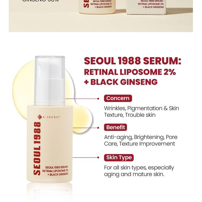 KSECRET SEOUL 1988 Sérum : Retinální lipozom 2% + černý ženšen