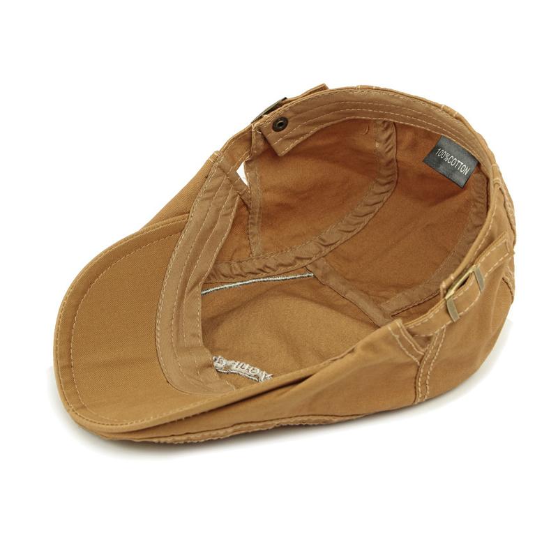Spring Summer Hat Embroidered Letter Beret Men's British Vintage Forward Cap