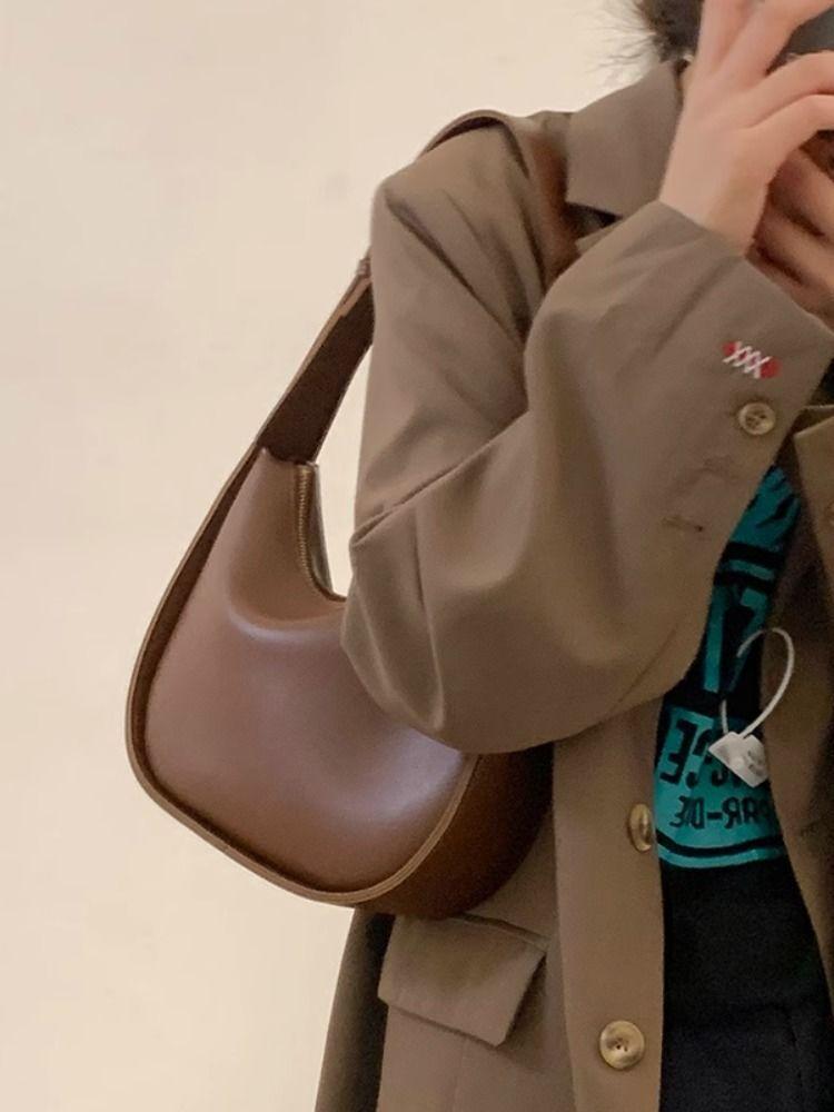 Retro-Satteltasche Damen 2025 neue Mode und vielseitige Koreanische Unterarmtasche Nischen-Vielseitige Pendler-Umhängetasche