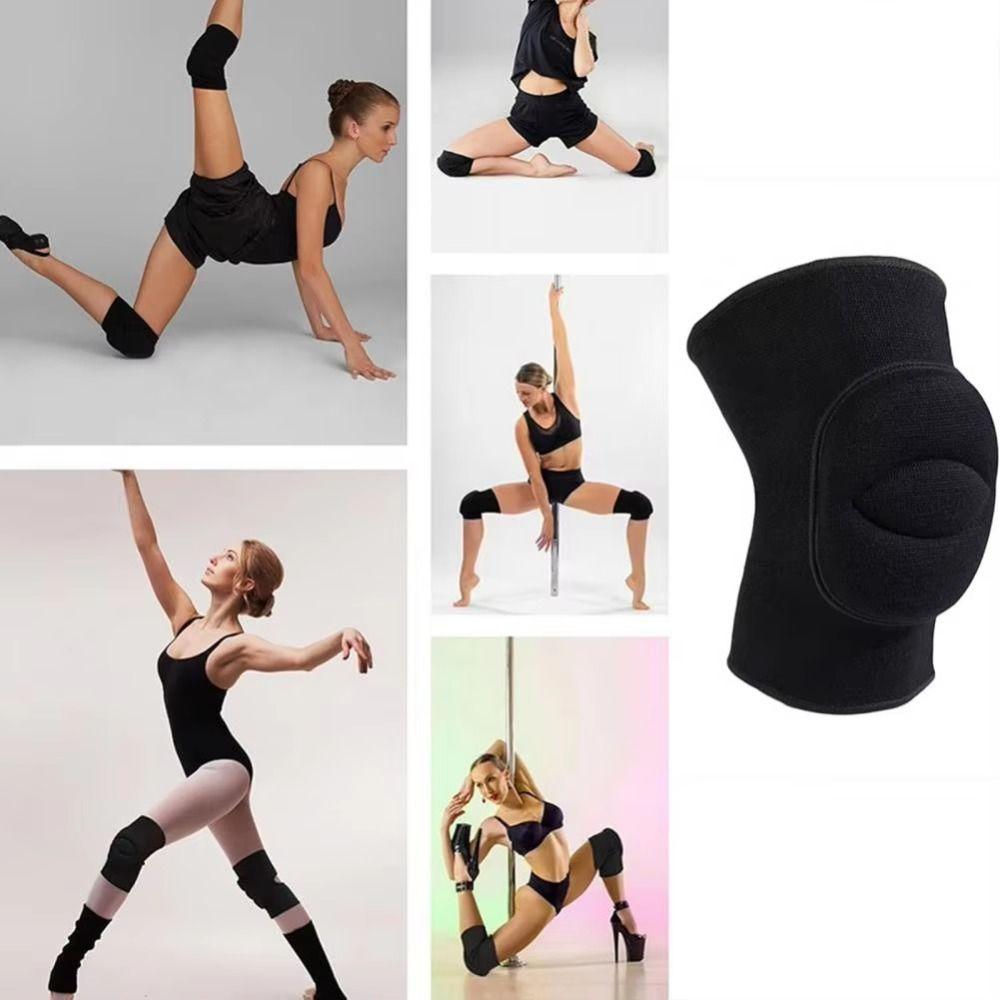 1 Pair Anti Collision Dance Knee Pads Yoga Elastic Knee Pads Sponge Sports Knee Pads  Fitness Gear