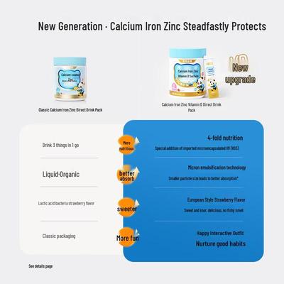Nutraland Liquid Calcium D3 Iron Zinc Drink Mix