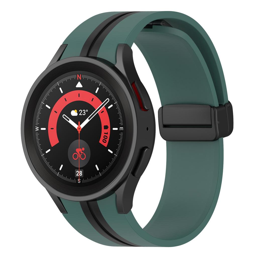 20mm Silicone Strap For Samsung Galaxy Watch 7/6/5/4 40mm 44mm 5Pro 45mm Magnetic Bracelet Galaxy Watch 6 Classic 47/43mm Band
