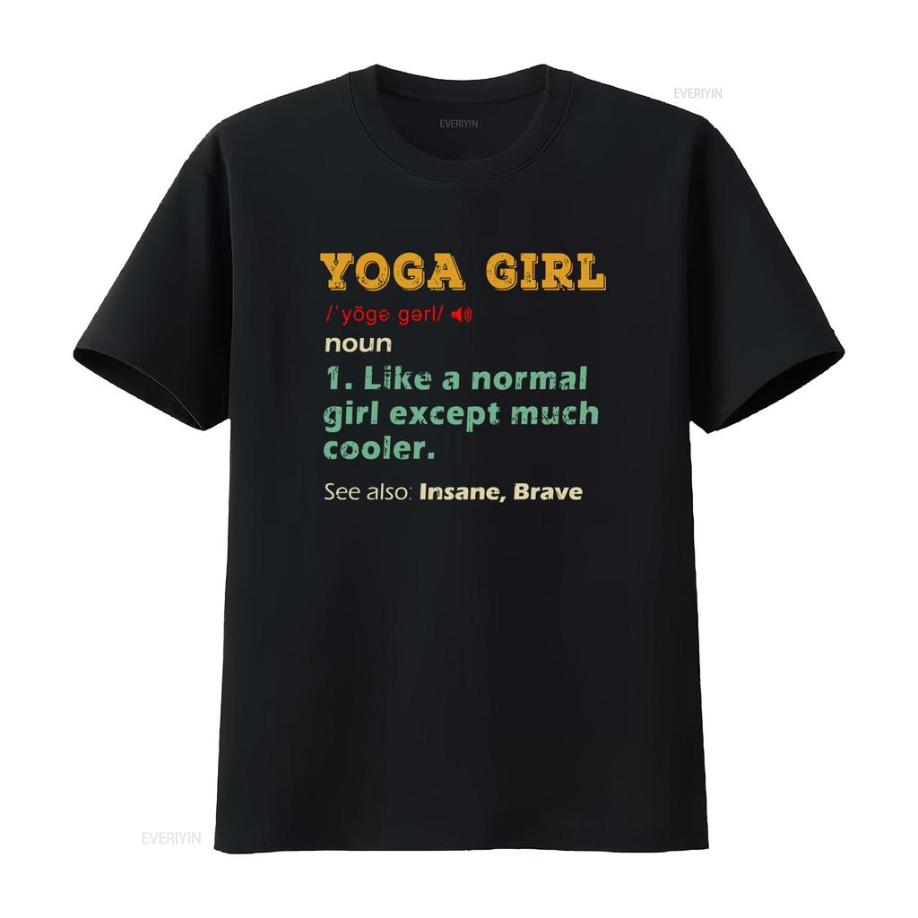Yoga Girl T Shirt Instructor Lover Womens Meditation For Women Cute Girls Definition Print Cool  vintage Washed