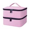 EVA Padded Nails Polish Organizers Bag Double Layer Storage for Bottles Lamp Set Professional Portable Carrying Case