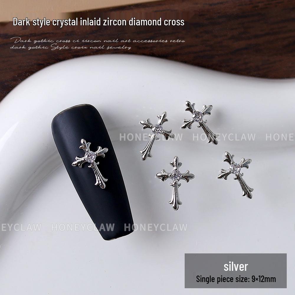 

Influencer-Approved Zirconia Heart Nail Drill, High-End Dark Style Nail Accessories