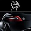 Motorcycle Car Cartoon Funny Middle Finger Reflective Vinyl Car Sticker Bicycle Decal Styling Decor Exterior Accessories