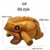 Thai Carved Wooden Sounding Frog - Lucky Handicraft Gift Toad Figurine