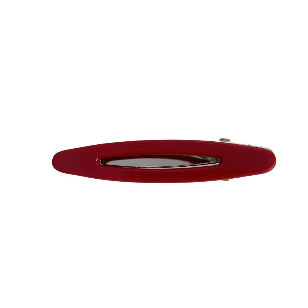 Acetate Hollow Oval Hair Clip - Simple Girly Duckbill for Bangs & Wispy Hair.