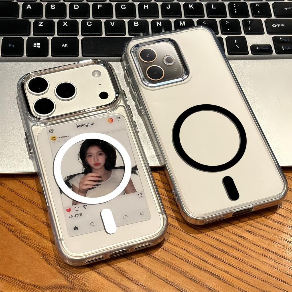 Slim Clear Magnetic Phone Case for OPPO A5 Pro 4G/5G High Transparency Anti‑Yellow Soft TPU Shock‑Absorbent Phone Cover