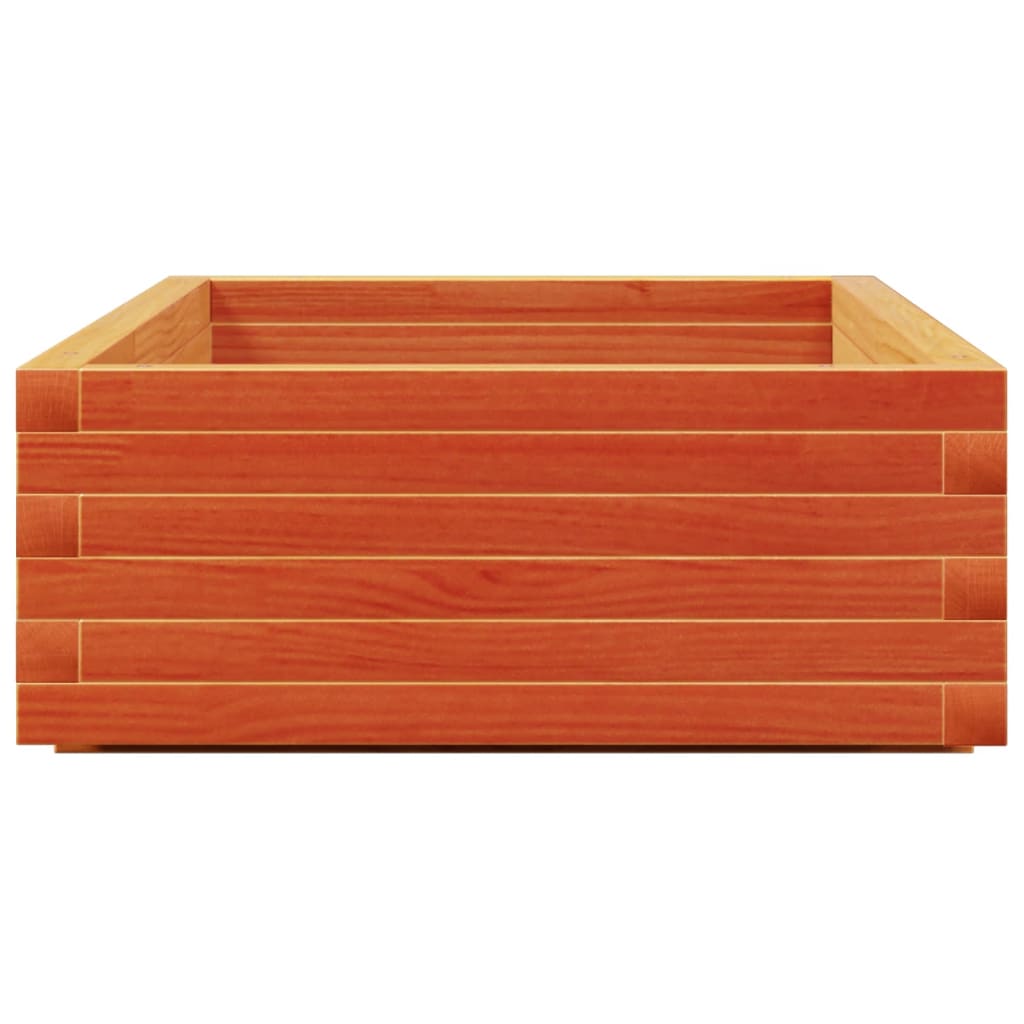 Plant Pot Wax Brown 110 X 60 X 26.5 Cm Solid Pine Wood