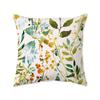 Sofa Bedroom Living Room Back Pillow Cover Small Fresh Green Leaf Plant Pillow Cushion Cover
