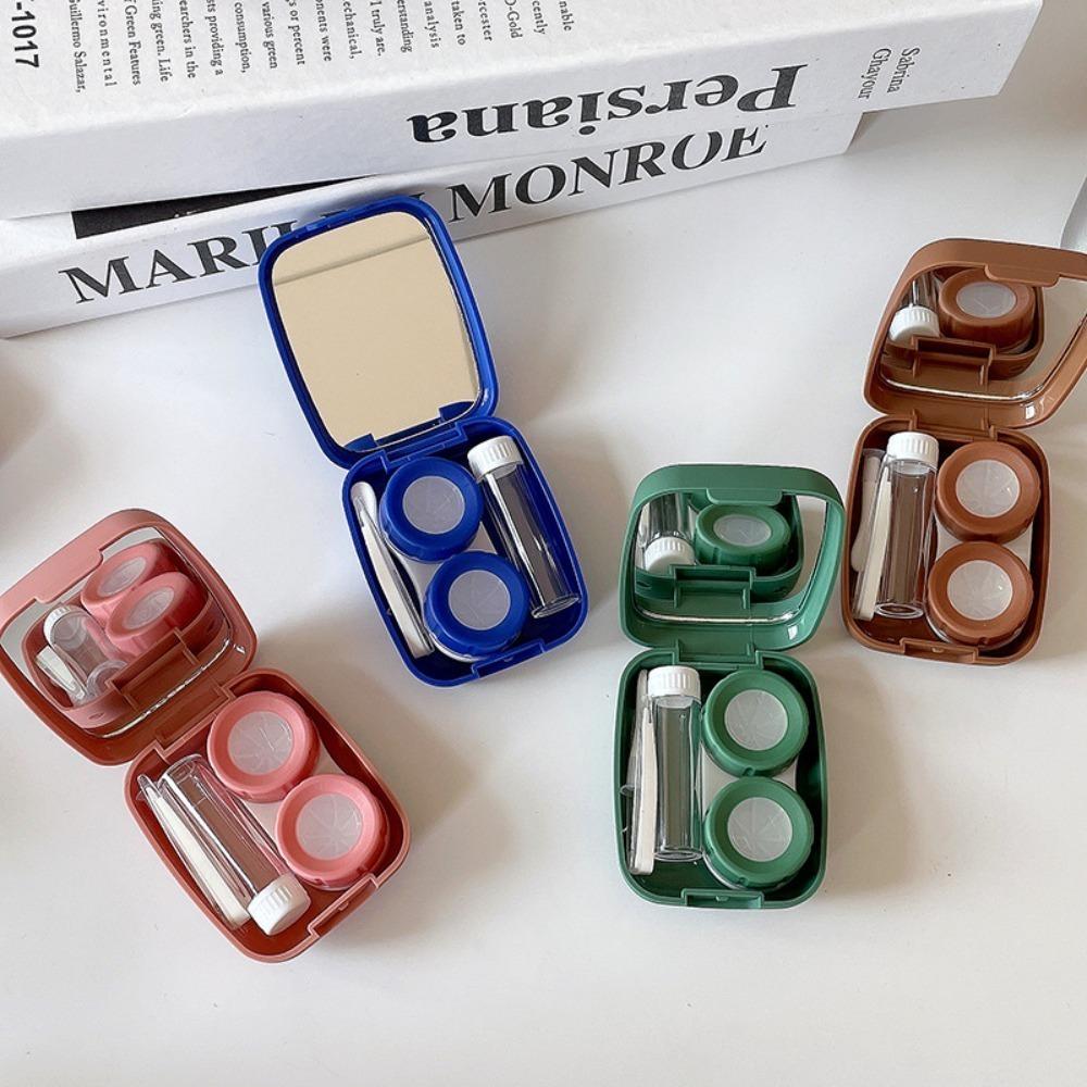 

Smooth Pocket Color Female Mini Pure Color Myopia Companion Box Contact Lens Case Storage Box