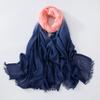 Autumn And Winter Tie-Dye Human Cotton Segment-Dyed Scarf Bamboo Cotton Two-Color Beach Outdoor Sports Sunscreen Silk Scarf Shawl