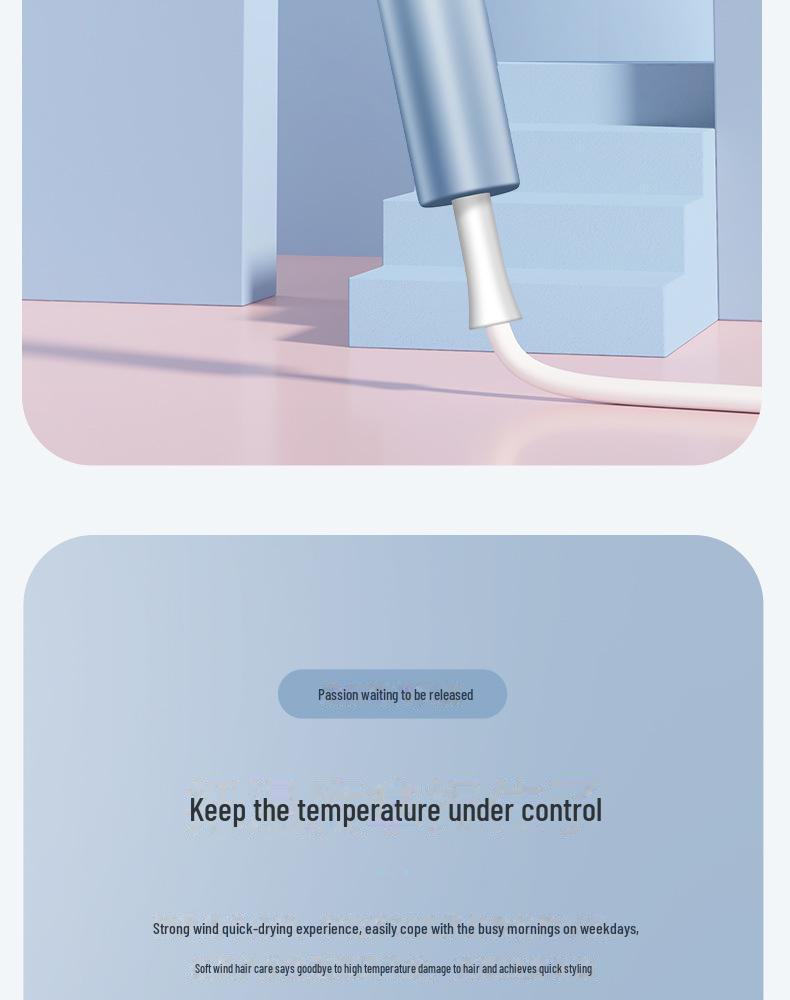 Kangfu Quick-Dry Hair Dryer: Constant Temperature & Ion Care for Household Use