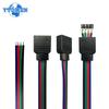 5PCS 5050 RGB 4Pin LED Strip Light Connectors Strip To Power Adaptor 4 Conductor 10mm Wide Connector