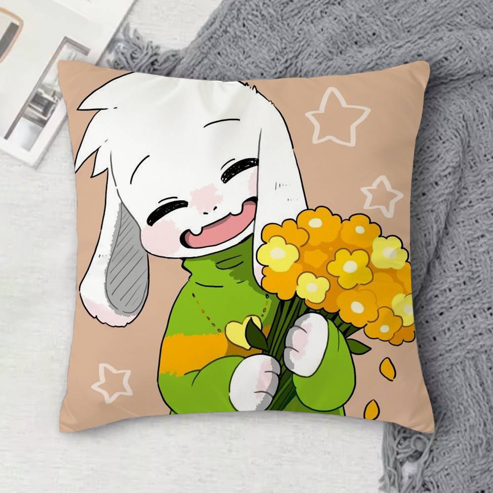 UUndertale Doublesided Printed Square Decorative Cushion Cover for Sofa Living Room Home Decor