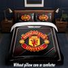 Manchester United Diseño Juego de Cama Ropa de Cama 1 Funda Nórdica + 2 Fundas de Almohada Suave Transpirable Ropa de Cama para el Hogar