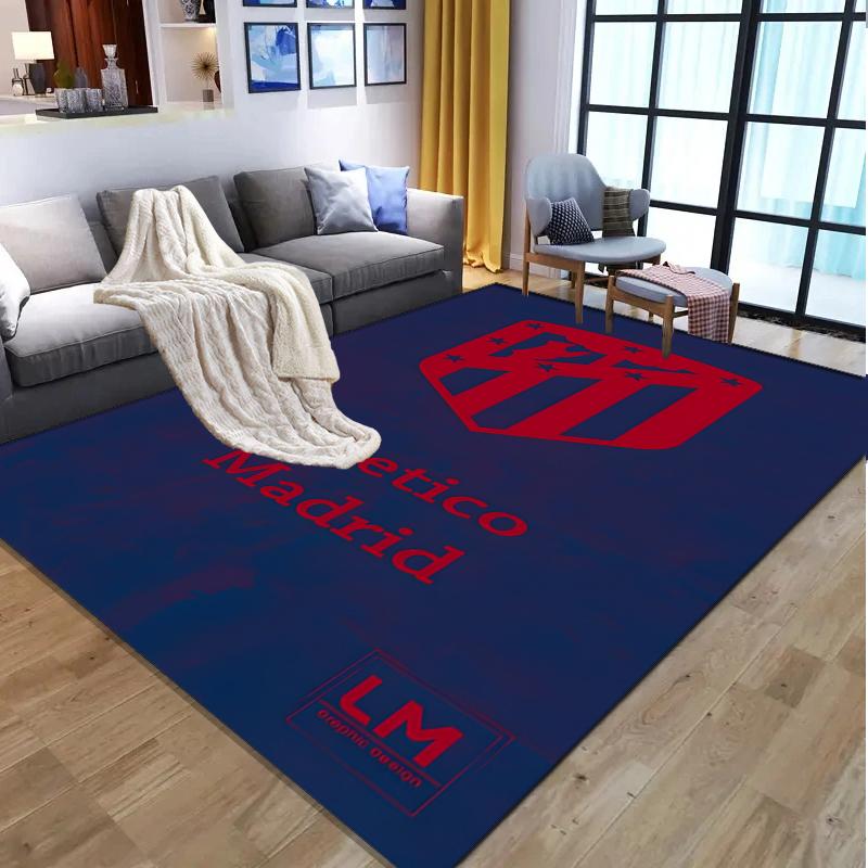Tapis Motif Club de Football, Tapis Intérieur/Extérieur, pour Pique-nique, Salle de Jeux, Chambre à Coucher, Bureau, Salon, Tapis Décoration de Maison, Cadeau d'Anniversaire