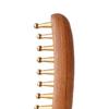 Copper Massage Brush, Gua Sha Comb with Wood Handle And Brass Balls, Brass Massage Tool, Facial Massager for Face, Jawline, Scalp, Eye Care, Body