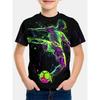 Summer Children's Clothing Boy Fashion Versatile Football Pattern Print T-Shirt for Boys Casual Street Short Sleeve Boys Clothes