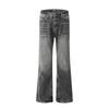 Mens Straight Leg Denim Pants Washed Distressed Vintage Style Punk Streetwear Loose Fit Casual