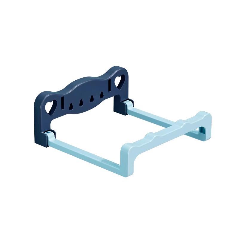 Foldable Wall-Mounted Bathroom Organizer: Punch-Free Storage Shelf & Basin Rack