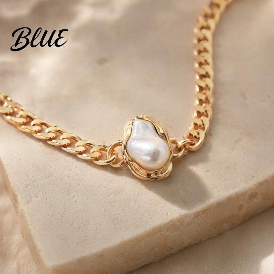 Vintage Faux Pearl Jewelry 3Pcs/Set Baroque Set Irregular Set Necklace