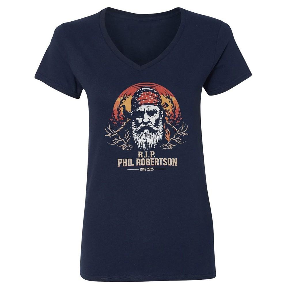 Robertson 1946-2025 RIP Tribute - Duck Hunter Legacy Ladies  V-Neck Tshirt Unisex T-Shirt M