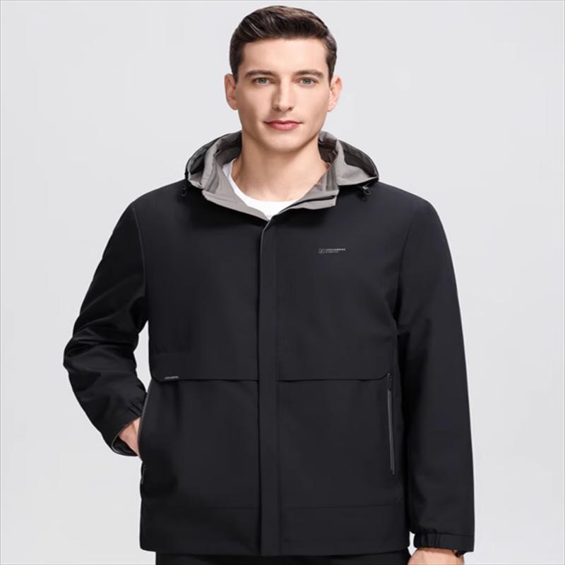 

ROMON Men s Reversible Jacket with Removable Hood 2XL