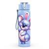 1PC Purple Easter Bunny Cartoon Print 750ml Color Plastic Sports Water Bottle Leakproof Flip Straw Lid Suitable for Sports Office Home Use