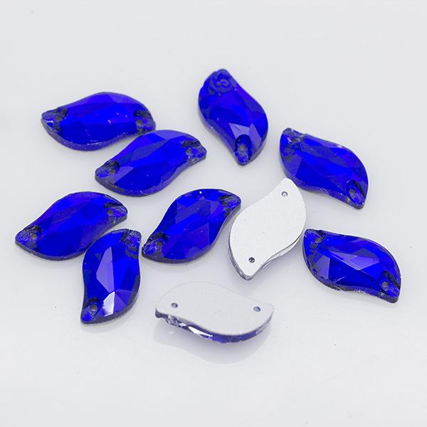 

28 шт. S-образных хрустальных стеклянных алмазных листьев для самостоятельного изготовления одежды и аксессуаров для свадебных платьев 10x20mm, 28 pieces