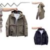 Men's Windproof Hooded Jacket: 2025 Winter Padded & Thickened Tide Brand Coat