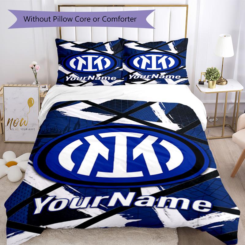 Inter Milan Customize your name Bedding Set Breathable Duvet Cover with Pillowcases Home Decoration Birthday Gift