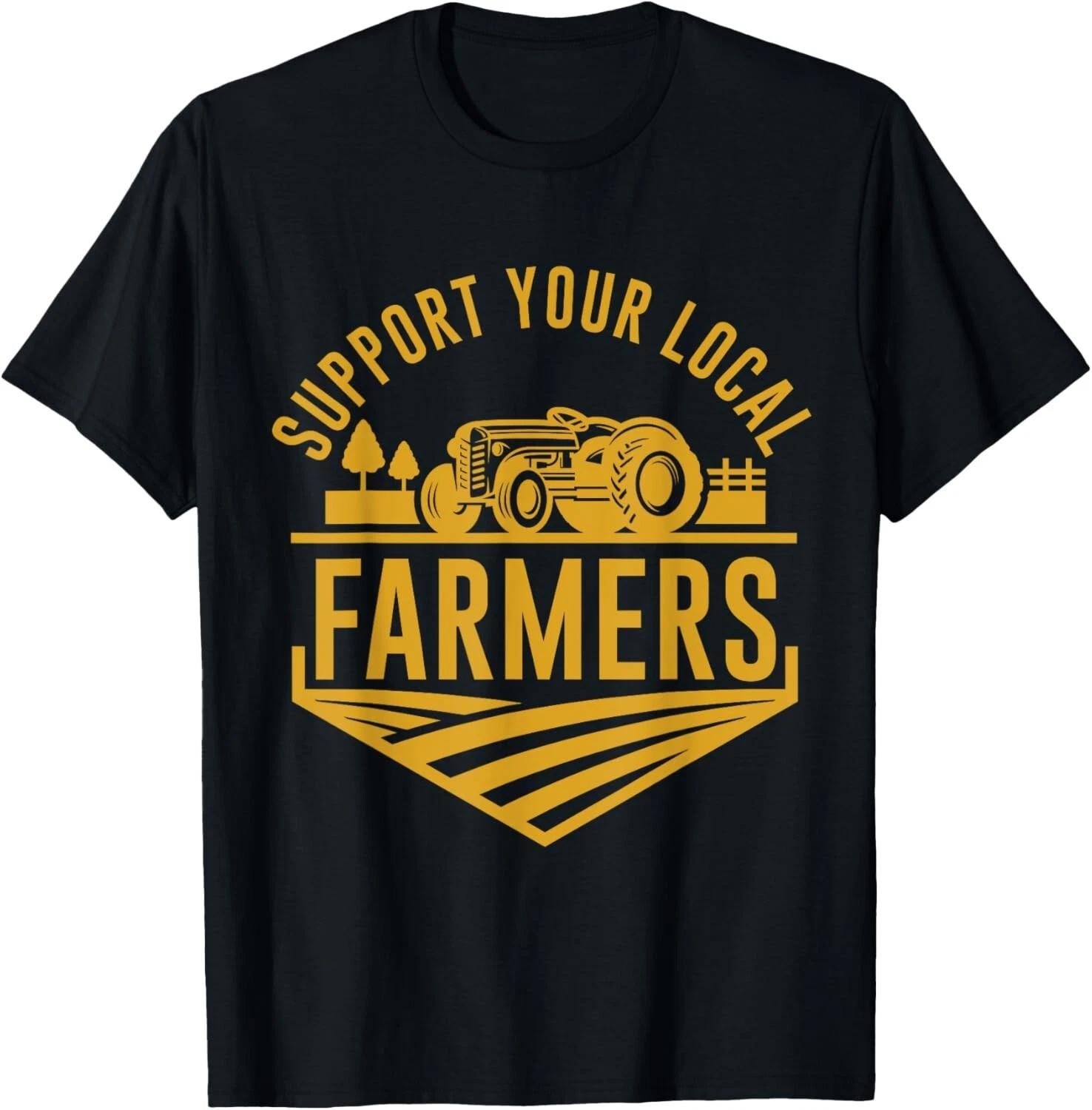 Farm Local Food Patriotic Farming Gift Idea Farmer Gift Unisex T-Shirt 2XL