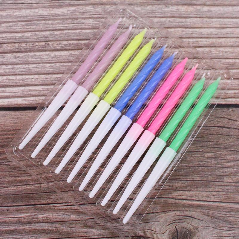 Colorful Thread Birthday Cake Candles Creative Birthday Party Classic Baking Decoration Color Candles