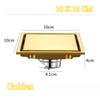 Large Flow Drainer with Base 304 Stainless Steel Hidden Square Bathroom Toilet Drainage Anti-odor Floor Drain