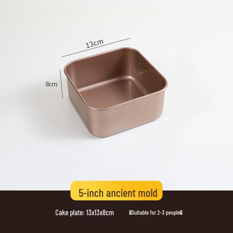 Old-Fashioned Non-Stick Deep Square Cake Mold Set for Home Baking
