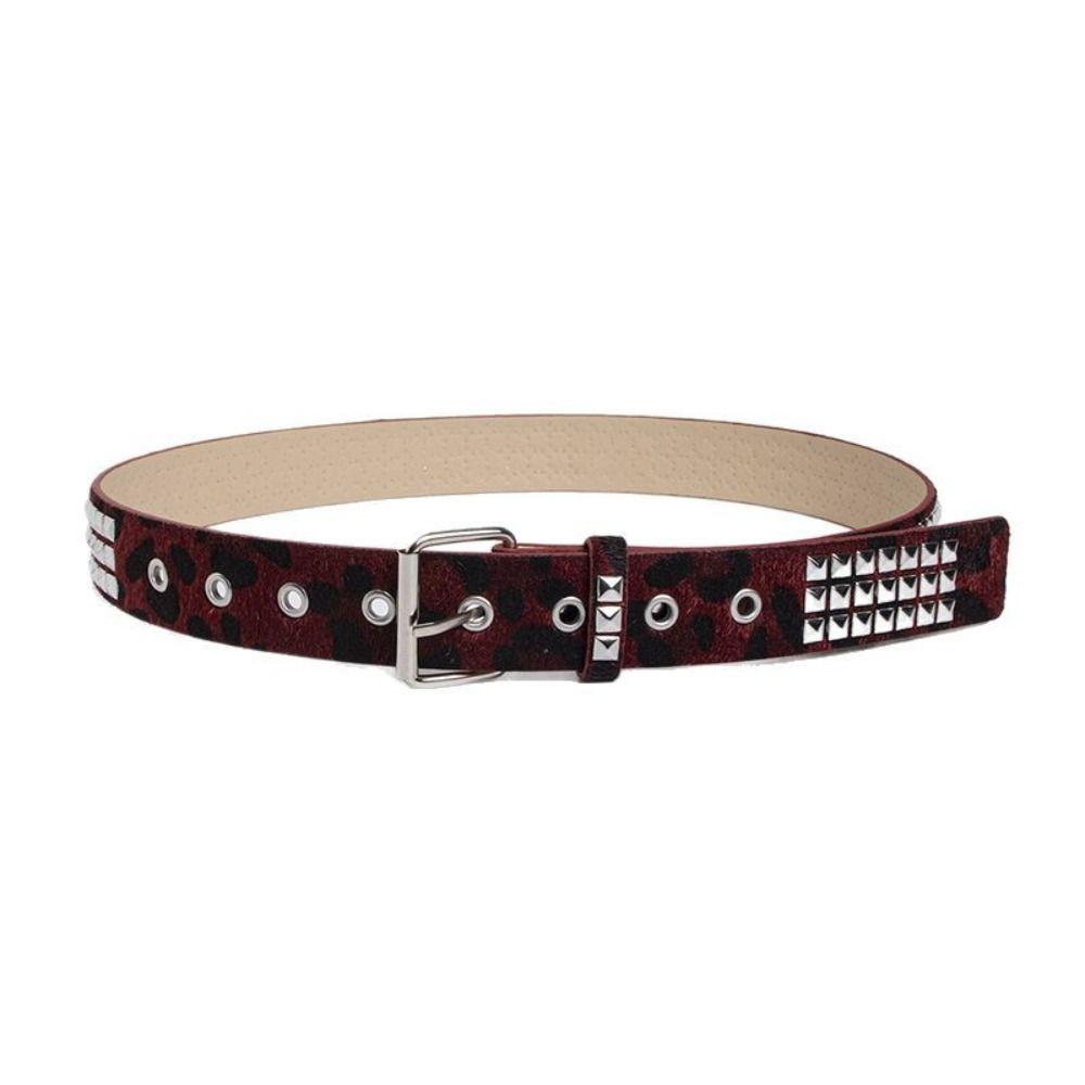 Leopard Print Waistband PU Leather Waist Belts Casual Waist Strap
