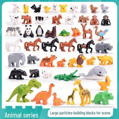 Lego savietojami lielo dzīvnieku aksesuāru būvēšanas klucīši bērnu prēriju, okeāna, džungļu simulācijām, vecums 3+