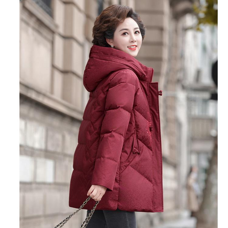Middle-aged Mother Winter Thick Coat New Middle-aged and Elderly Women's Western Style Plus Size Thick Cotton-padded Jacket Cotton-padded Jacket