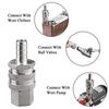 1/2"NPT Beer Quick Disconnect Set, 1/2 " Barb 304 Stainless Steel Quick Disconnect Kit Moonshine Fitting Connectors HomeBrewing