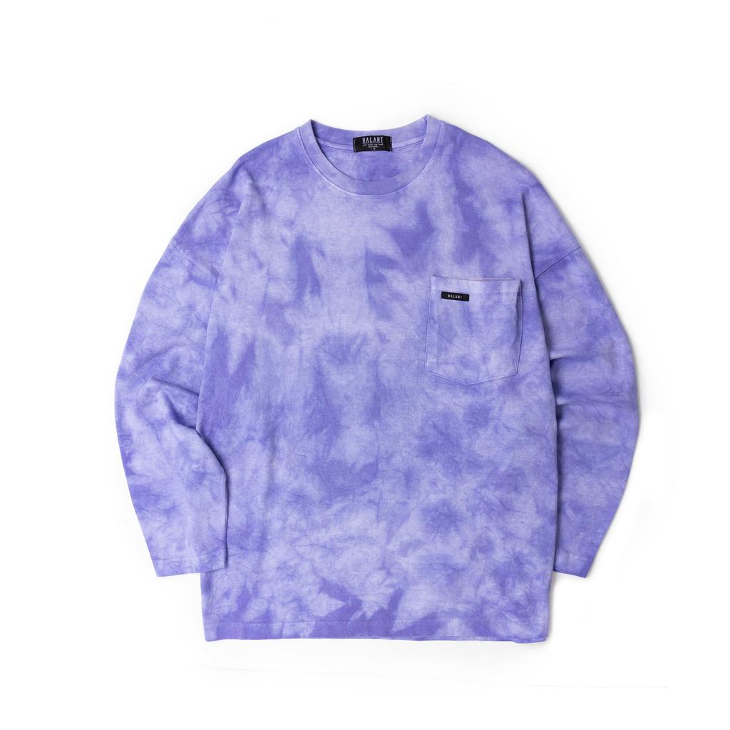 BALANT Marbling Mini Label Pocket T-Shirt - Purple