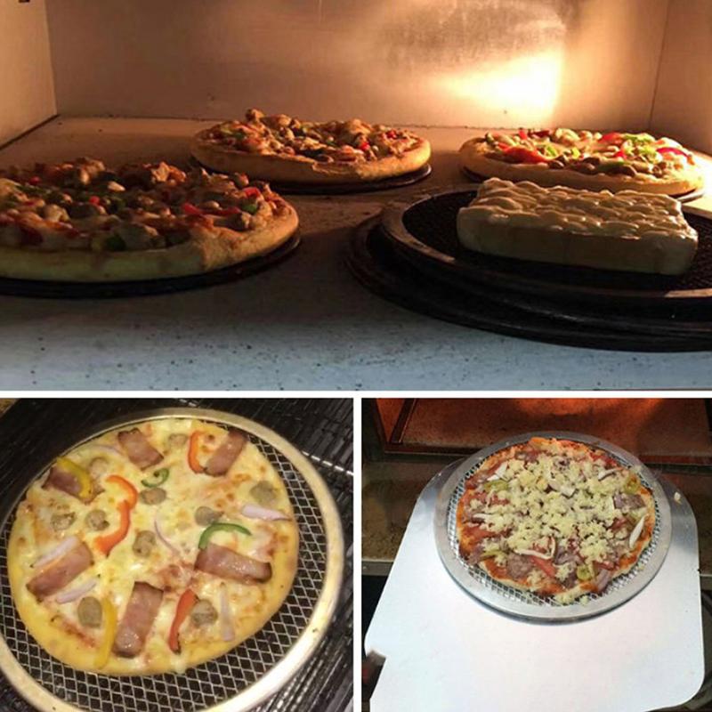Ekran do pizzy 6-20 cali, forma metalowa, siatka metalowa, nieprzywierająca blacha do pieczenia, nowa, bezszwowa, stop aluminium, siatka metalowa, naczynia do pieczenia, narzędzia kuchenne do pizzy