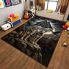 "Nordic Wolves Moon Ravens Valknut Symbol Rug for Living Room Decor" Suitable for Use As an Anti-slip for Living Room Bedroom Sofas