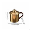 Vintage Design Beer Mug Thickened Handmade Copper Teacup AntiScald Handle Cup with Lid for